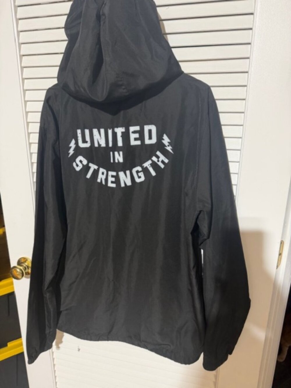 Flag Nor Fail “United in Strength” Windbreaker Jacket XL | Warehouse Gym Hoodie